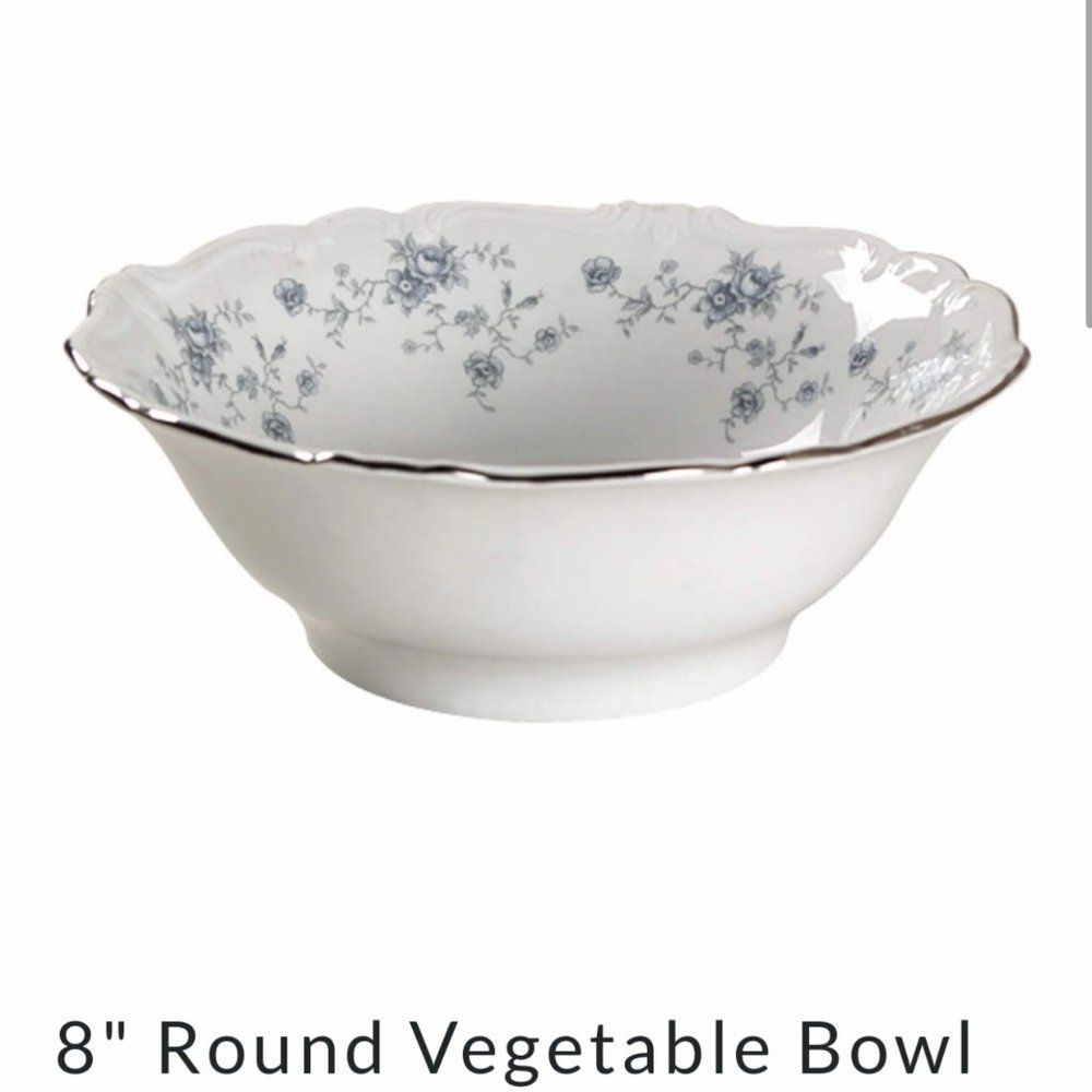 Haviland Blue Garland  8" Serving Bowls Set of 2